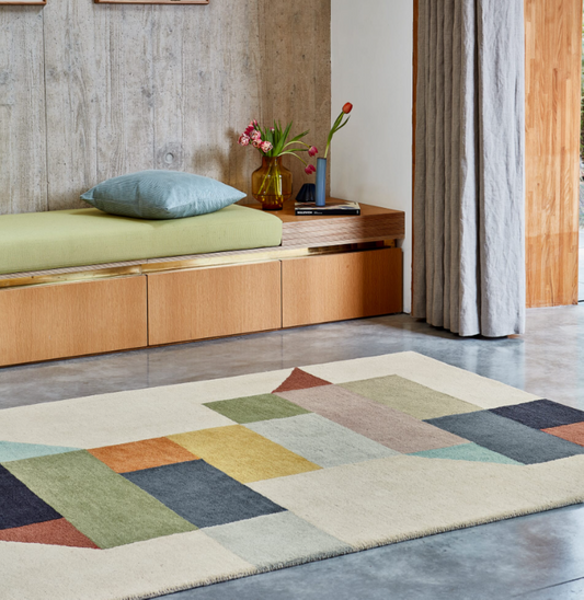 Tapis moderne tufté main en laine PALETTE