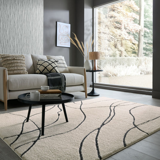 Alfombra de tejido plano BROOK para dormitorio y sala de estar