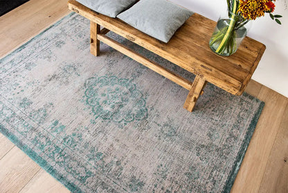 Tapis de salon et chambre tissé plat MEDAILLON