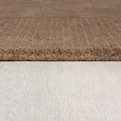 Tapis de salon uni en laine LEONE