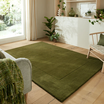 Tapis de salon uni en laine LEONE