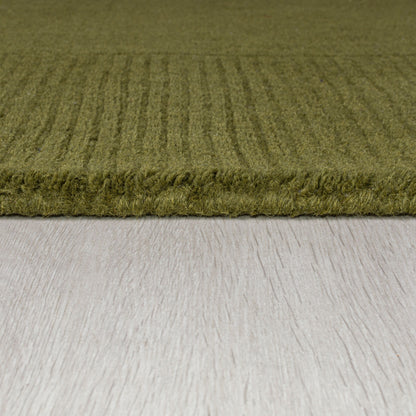 Tapis de salon uni en laine LEONE