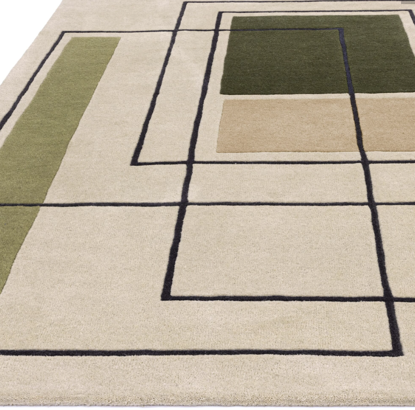 Alfombra de lana con mechones hechos a mano CONTOUR