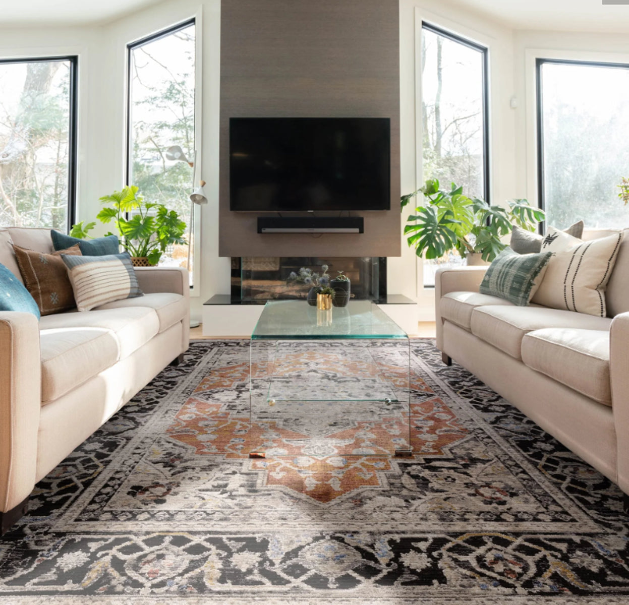 Alfombra de salón moderna de algodón DAKAR