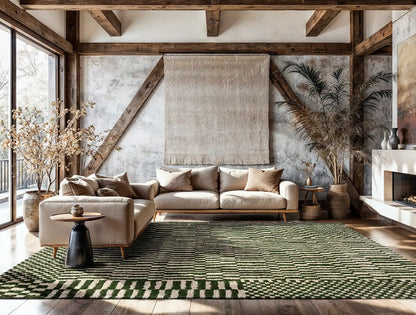 Tapis tissé plat moderne BERBER STRUCTURES