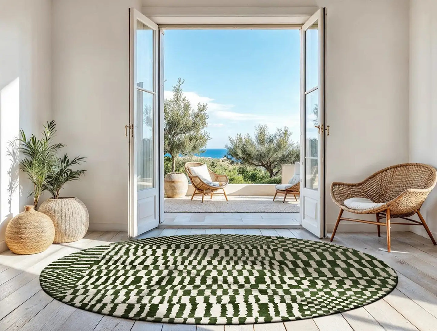 Tapis tissé plat moderne BERBER STRUCTURES