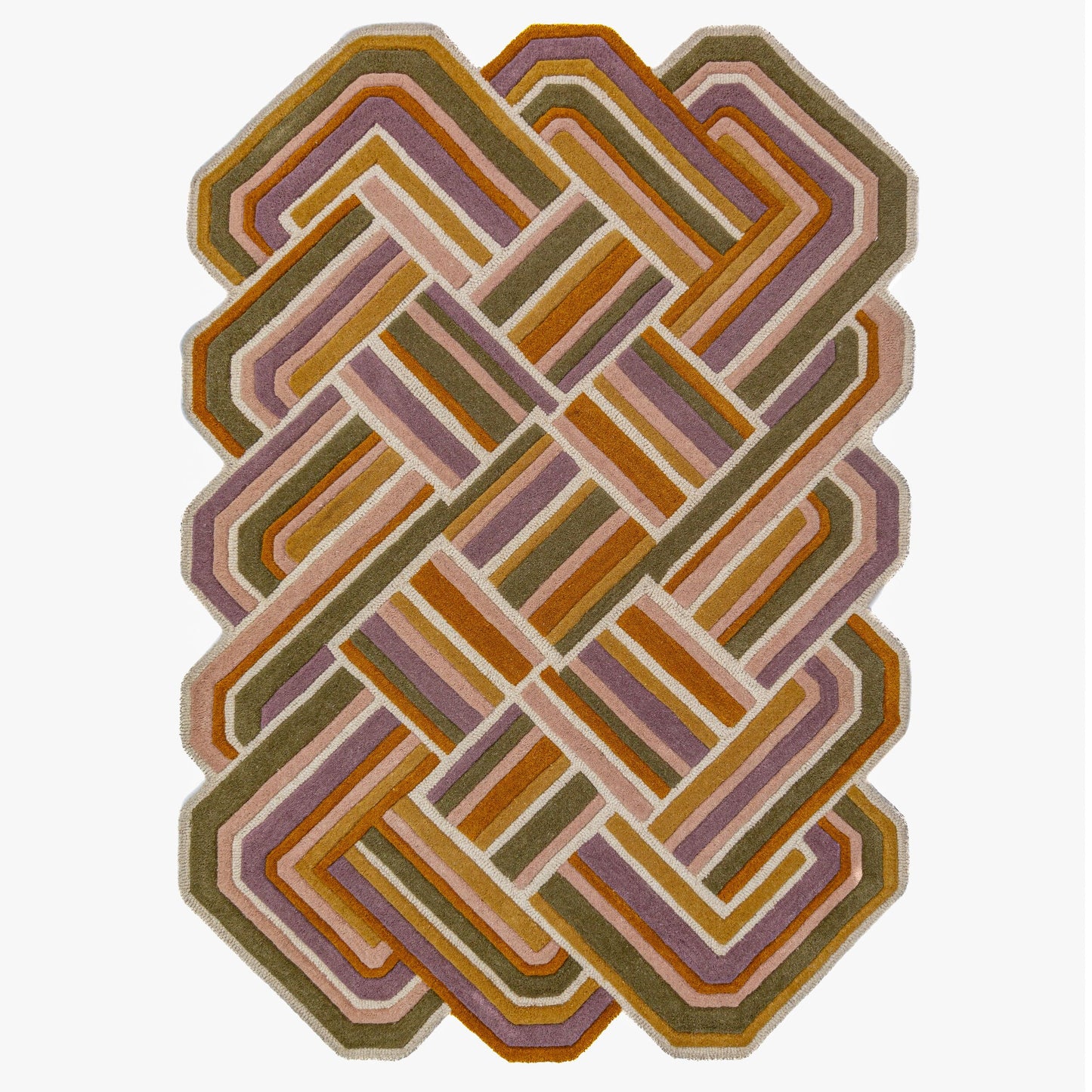 Tapis de salon, chambre et couloir pure laine SHELLY