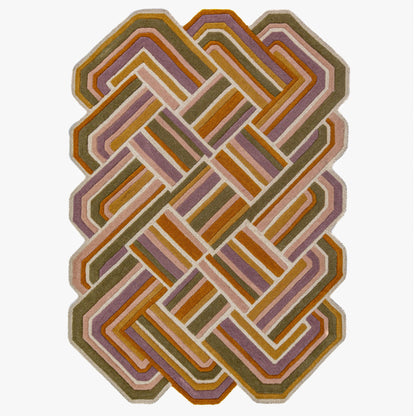 Tapis de salon, chambre et couloir pure laine SHELLY