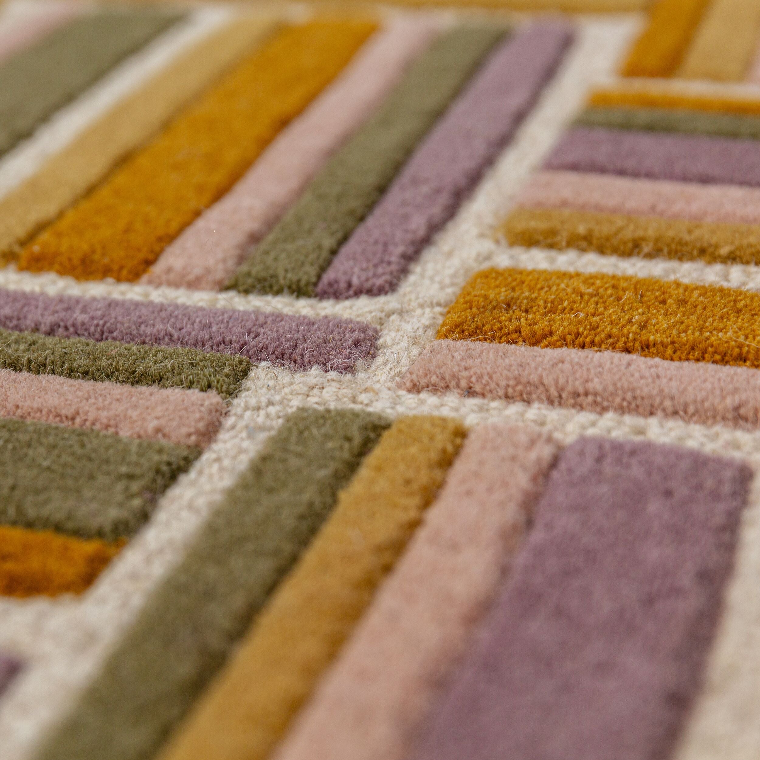 Tapis de salon, chambre et couloir pure laine SHELLY