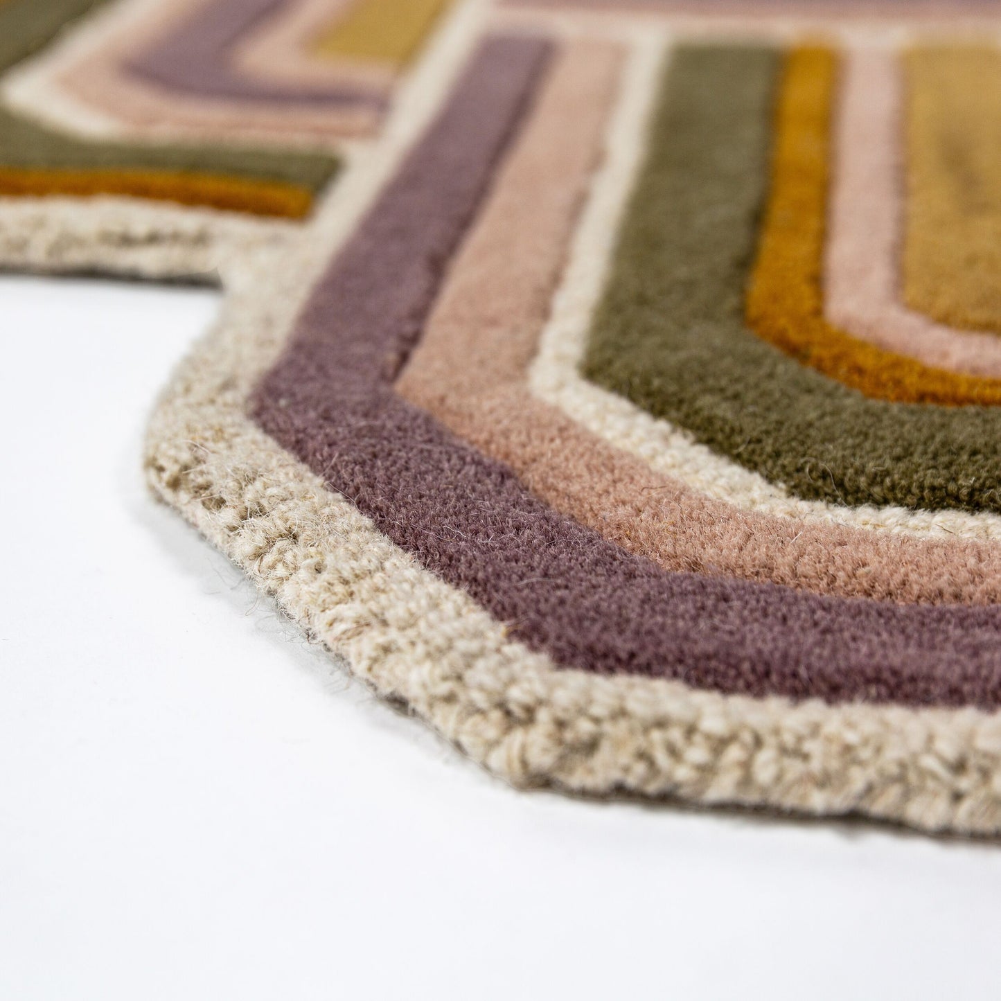 Tapis de salon, chambre et couloir pure laine SHELLY