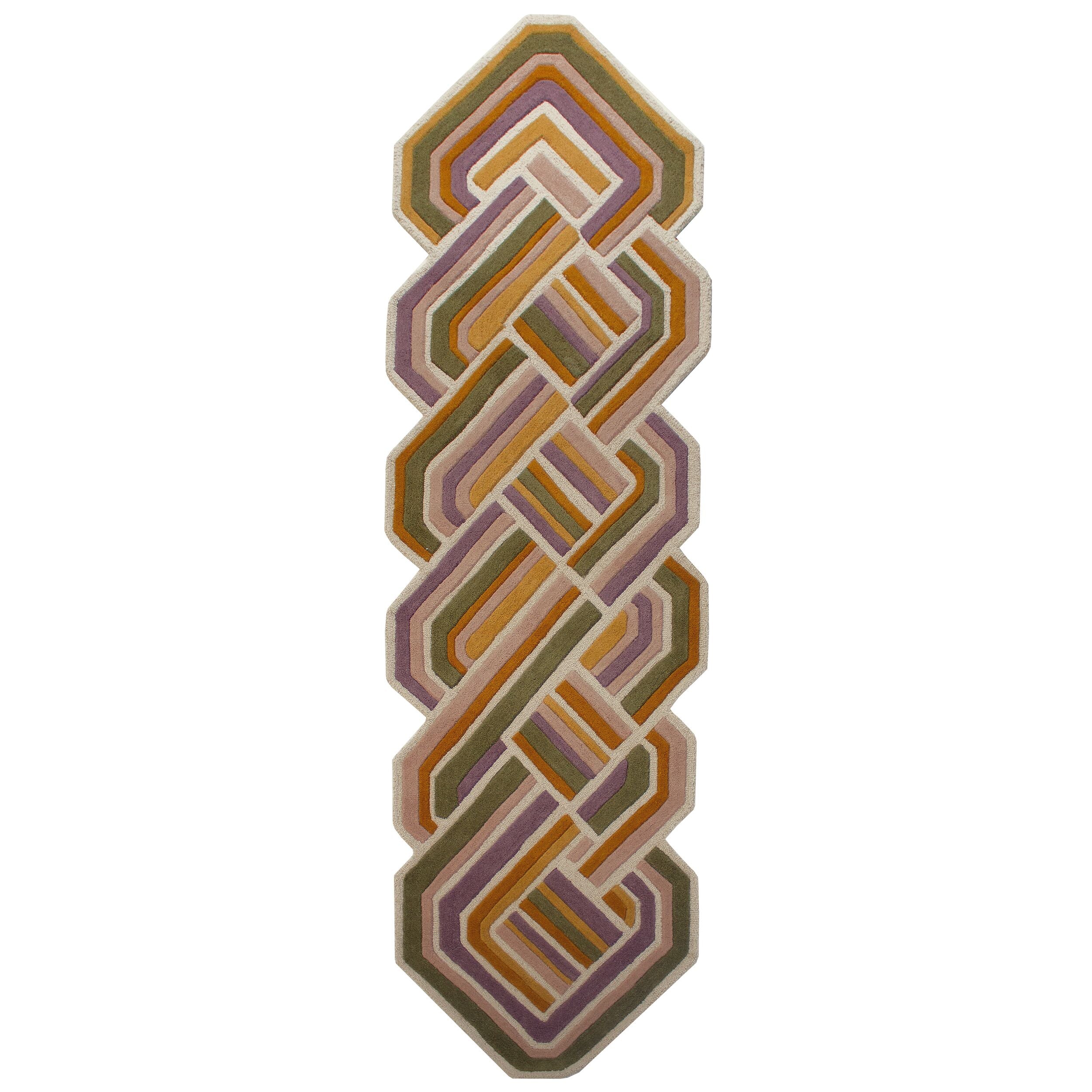 Tapis de salon, chambre et couloir pure laine SHELLY