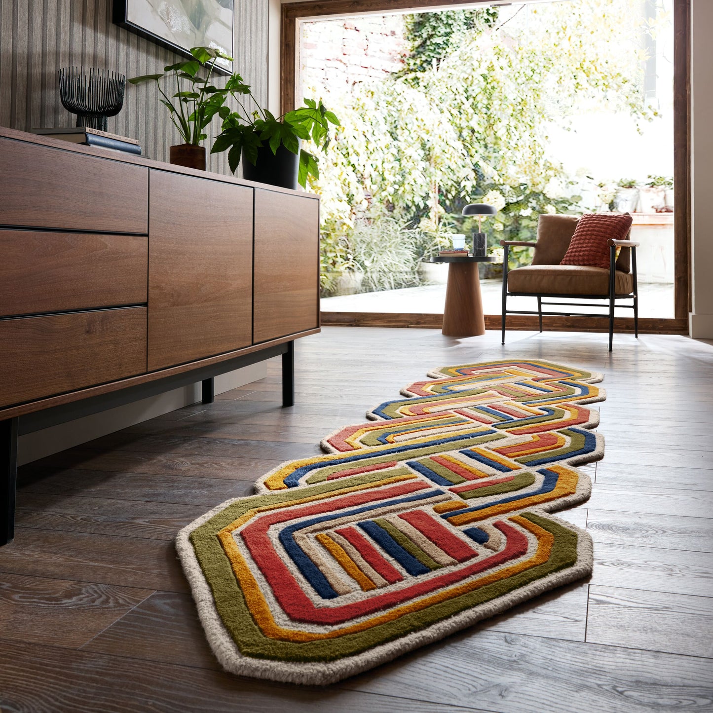 Tapis de salon, chambre et couloir pure laine SHELLY