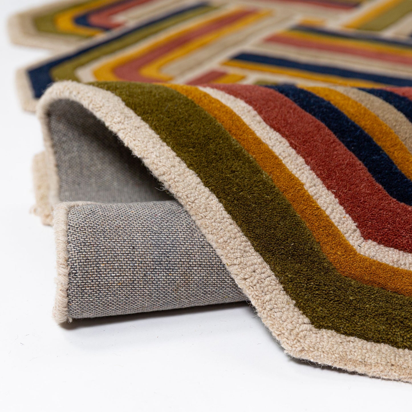 Tapis de salon, chambre et couloir pure laine SHELLY