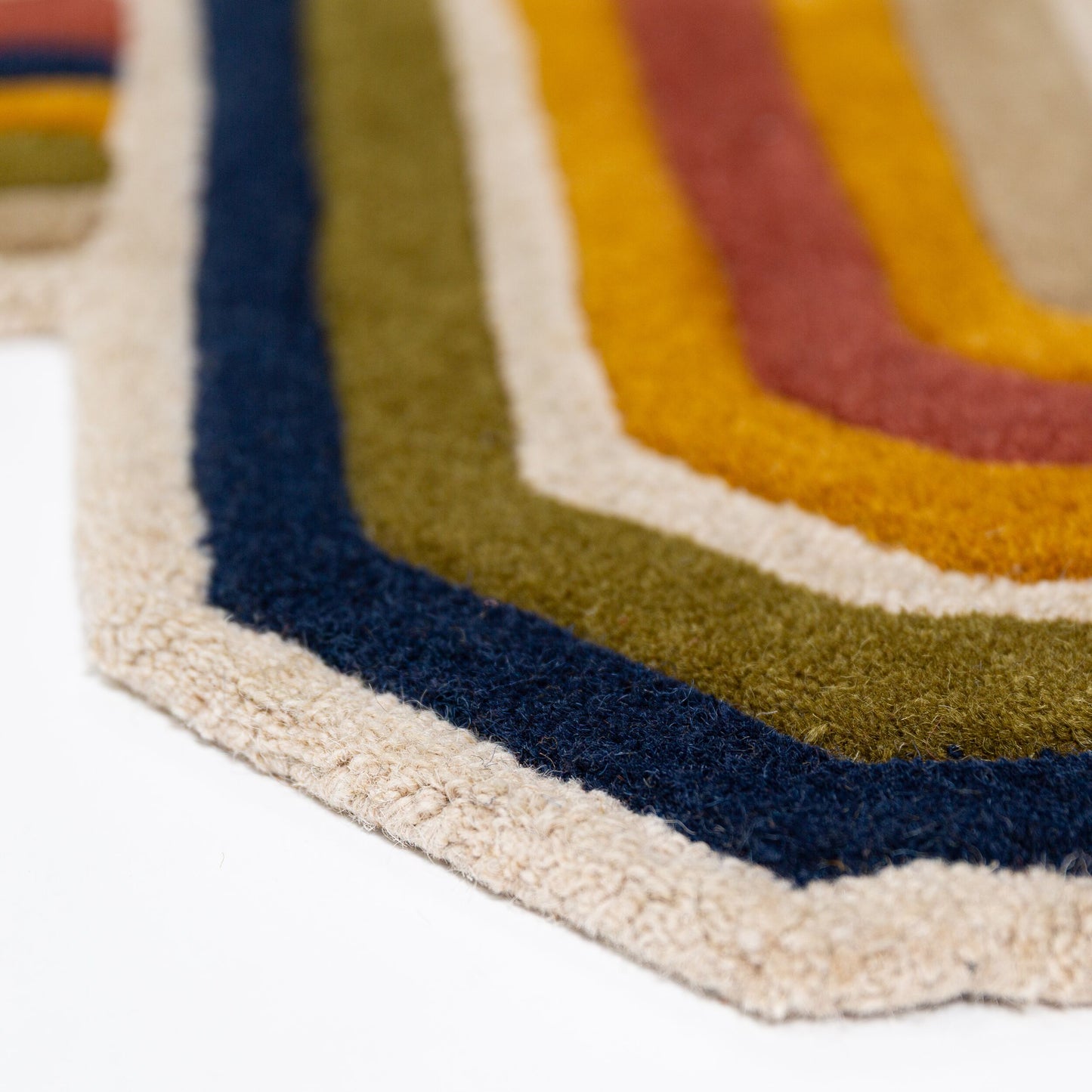 Tapis de salon, chambre et couloir pure laine SHELLY