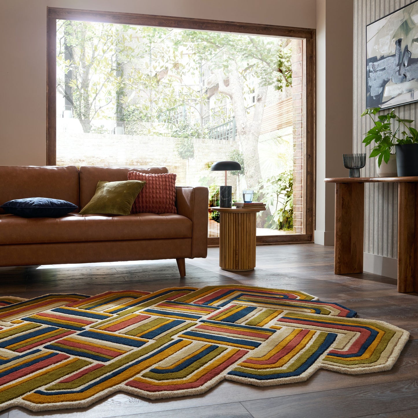 Tapis de salon, chambre et couloir pure laine SHELLY