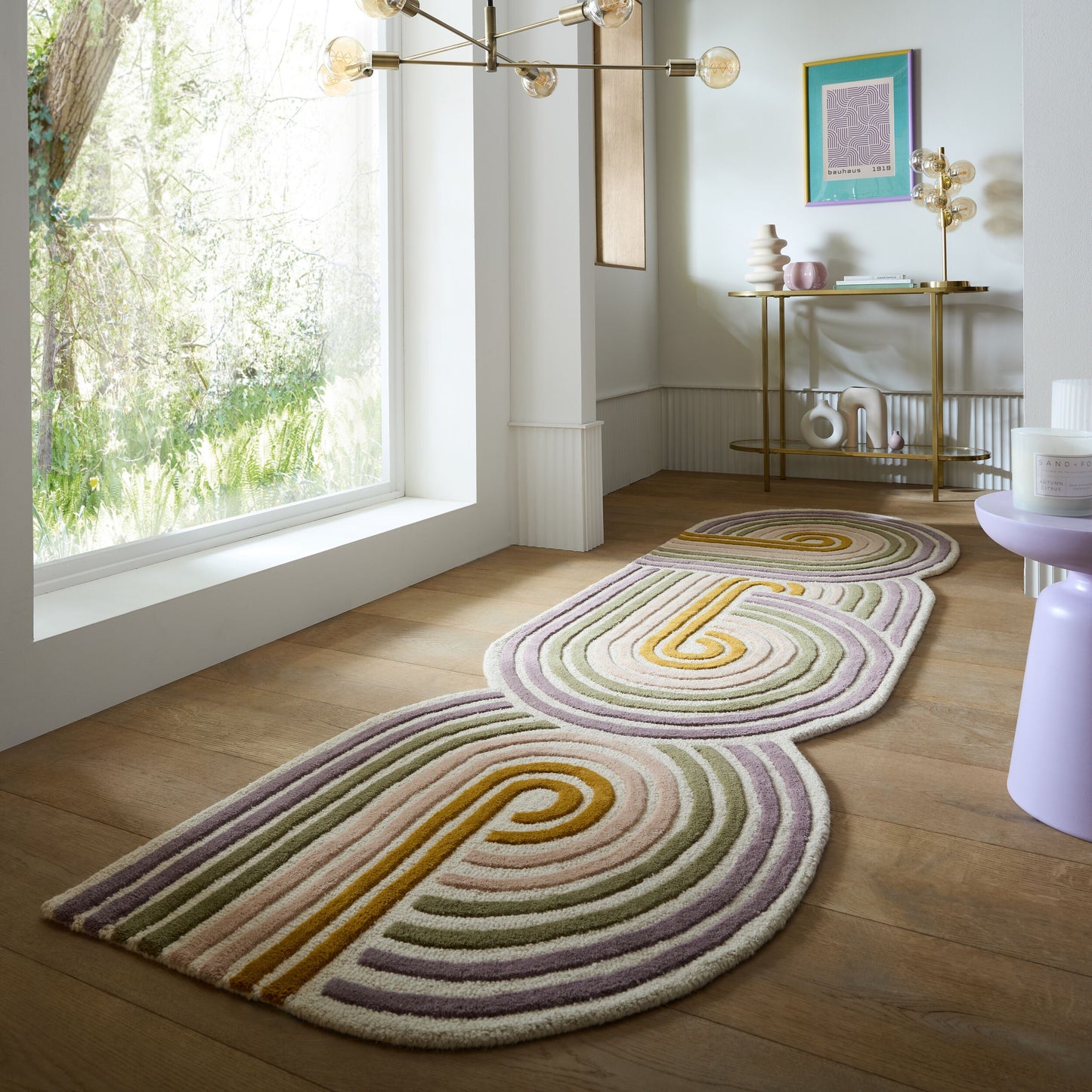 Tapis de salon, chambre et couloir pure laine COILY