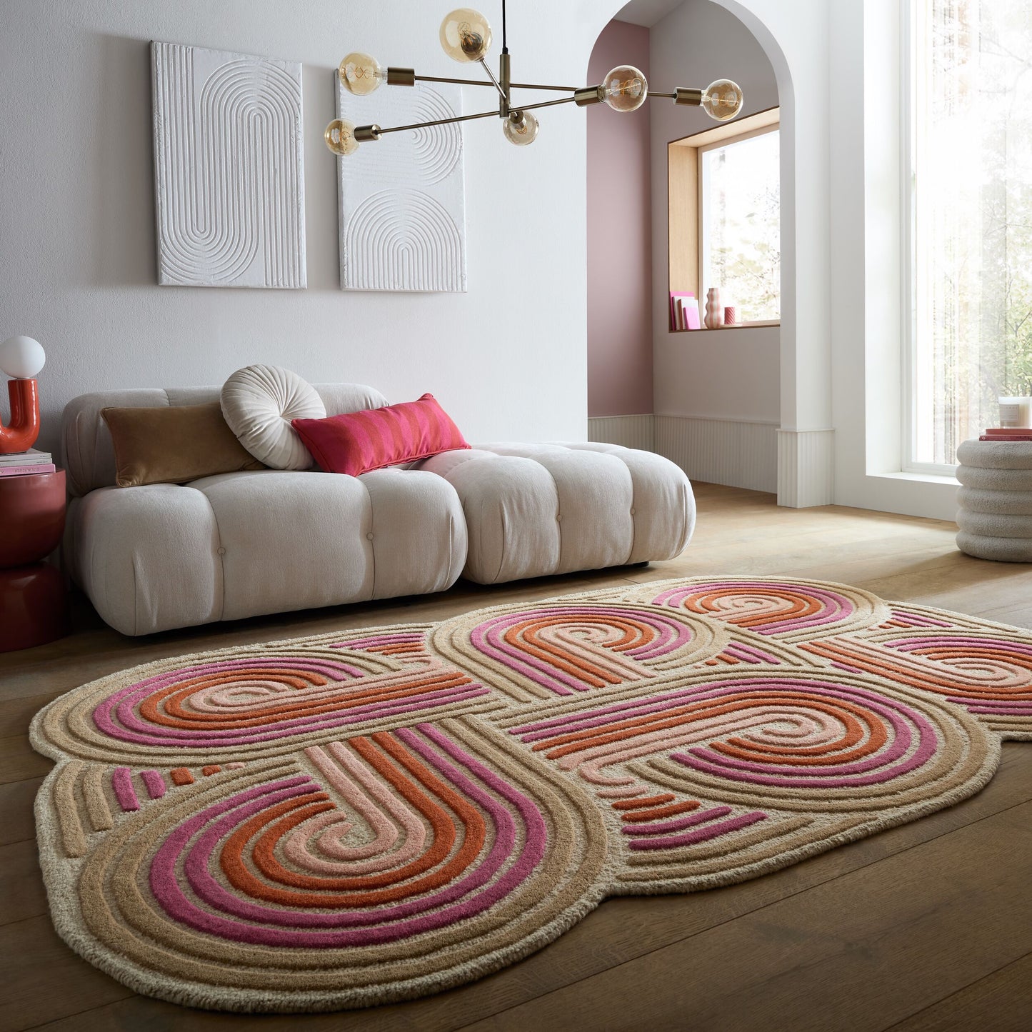 Tapis de salon, chambre et couloir pure laine COILY