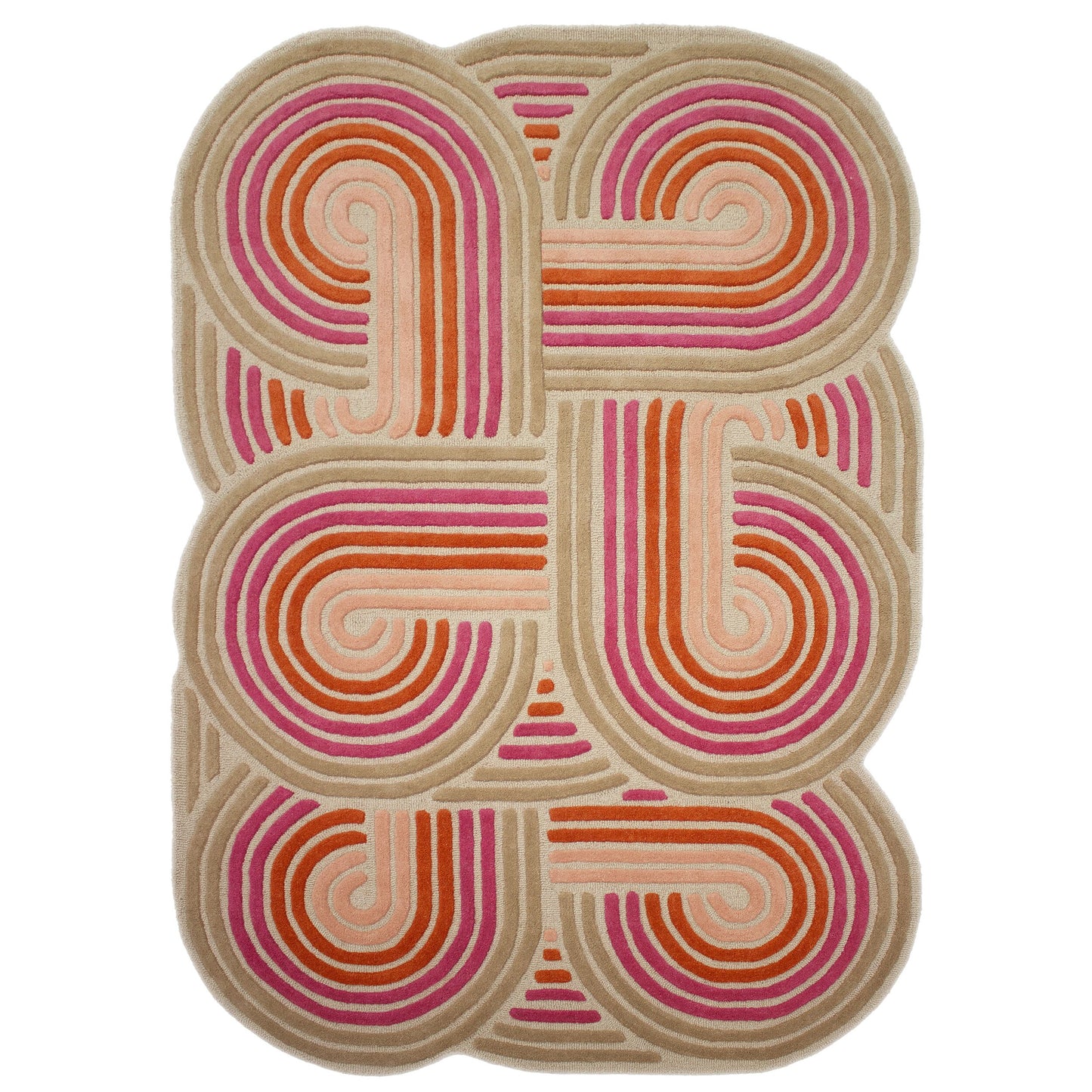 Tapis de salon, chambre et couloir pure laine COILY