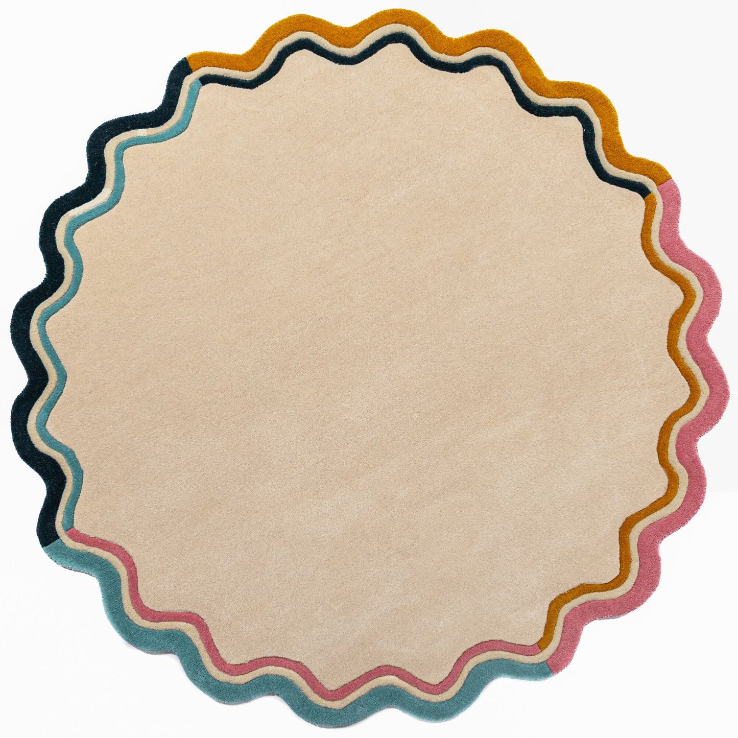 Tapis de salon design en laine RUSK