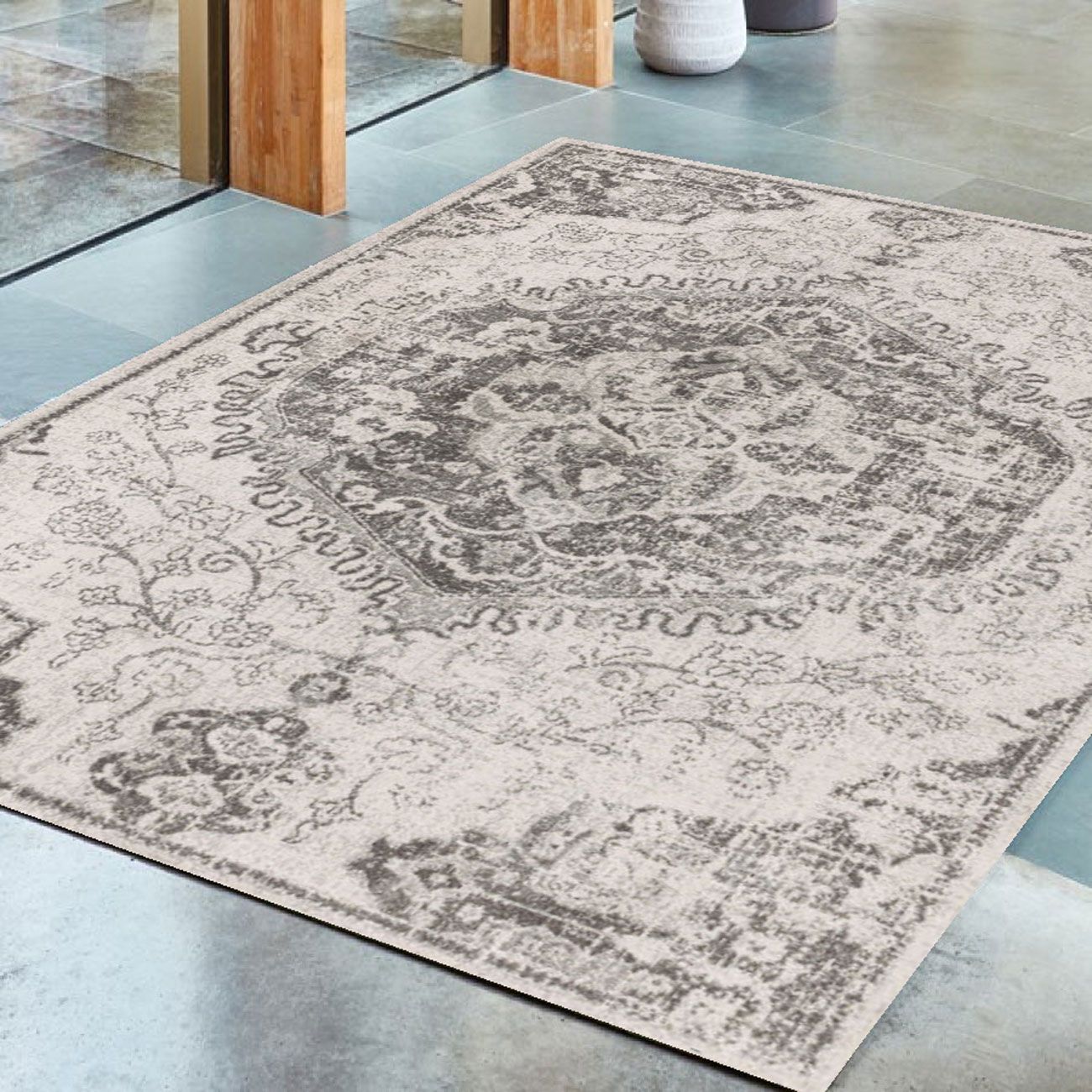 Tapis de salon moderne tissé plat MICHA