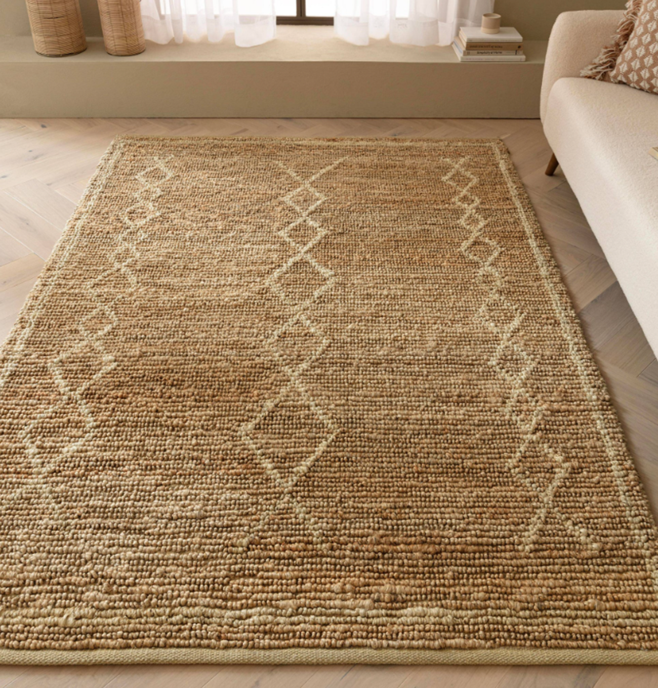 Tapis tissé main en jute AGORA