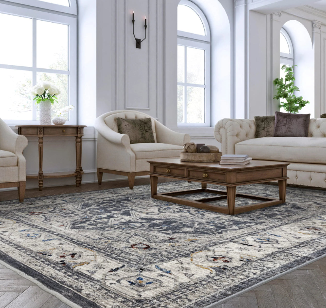 Alfombra de salón moderna de algodón DAKAR