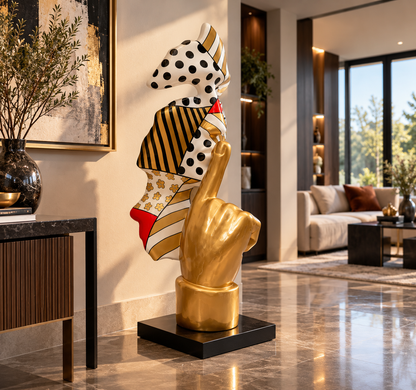 Sculpture géante moderne SILENCE POP - 1m50