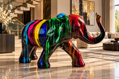 Escultura de estatua moderna de ELEFANTE LOCO