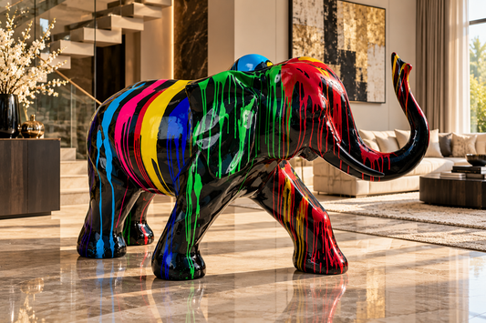 Escultura de estatua moderna de ELEFANTE LOCO