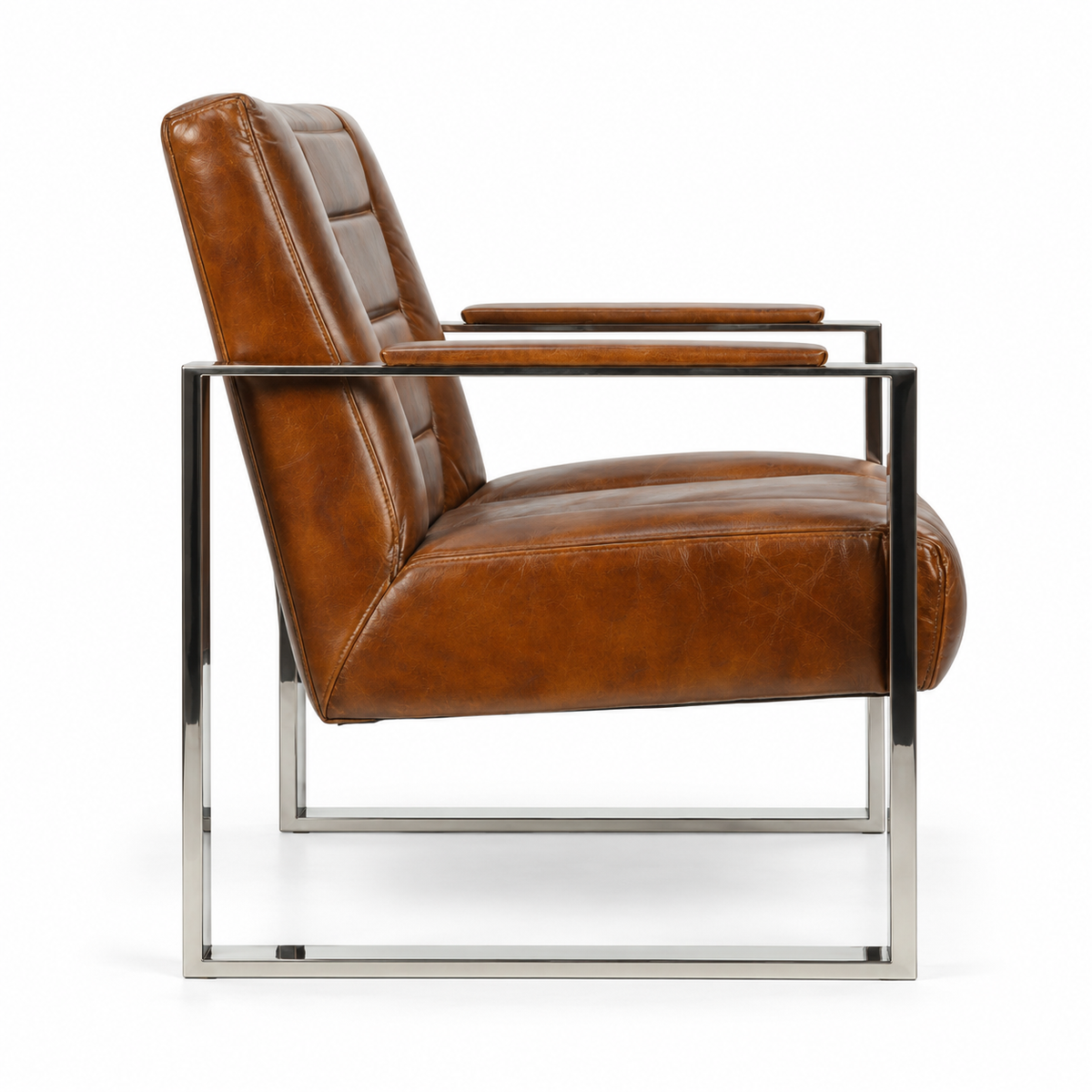 Sillón de cuero de lujo OREGON CHROME