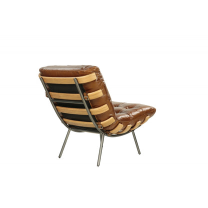 Sillón de cuero genuino Jansen