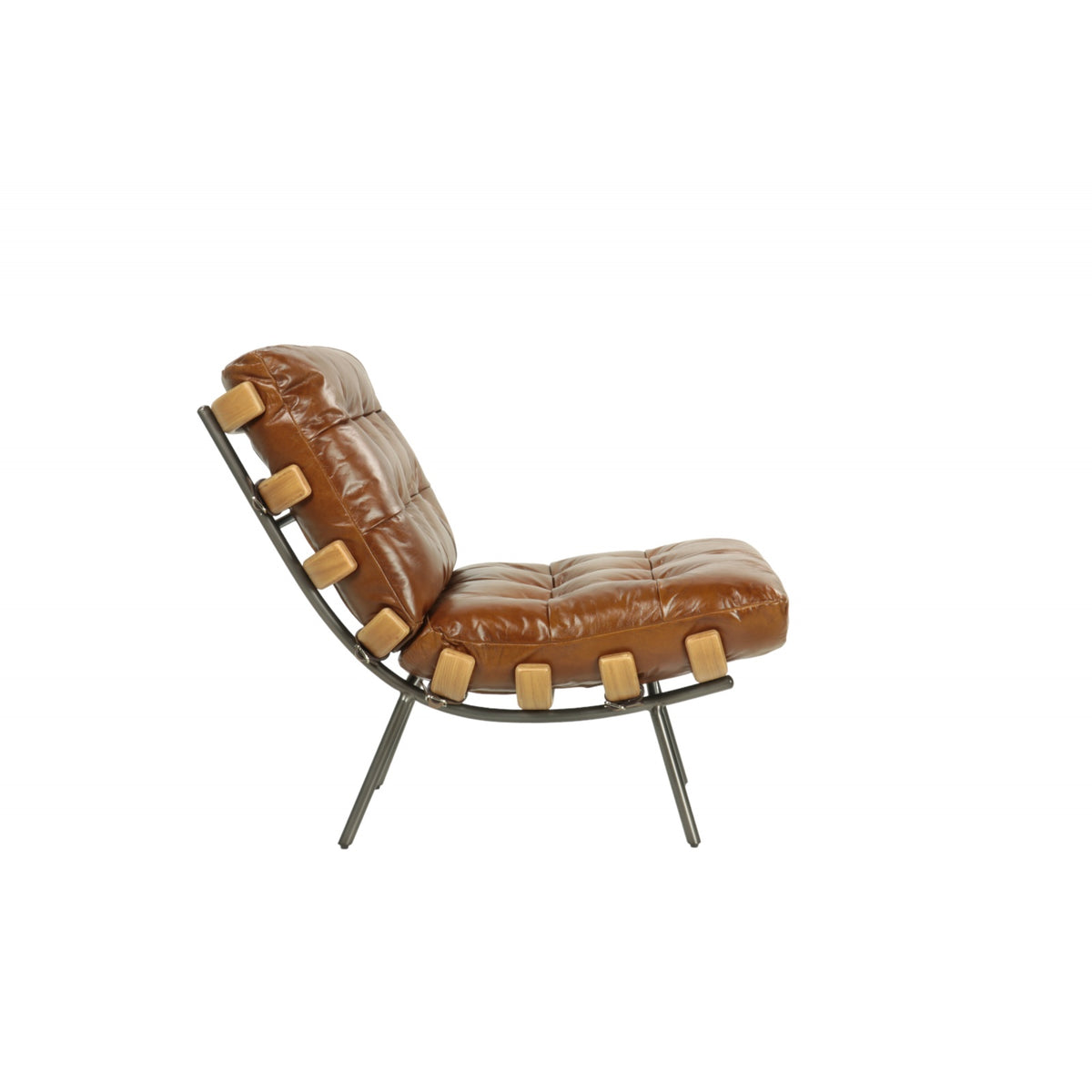 Sillón de cuero genuino Jansen