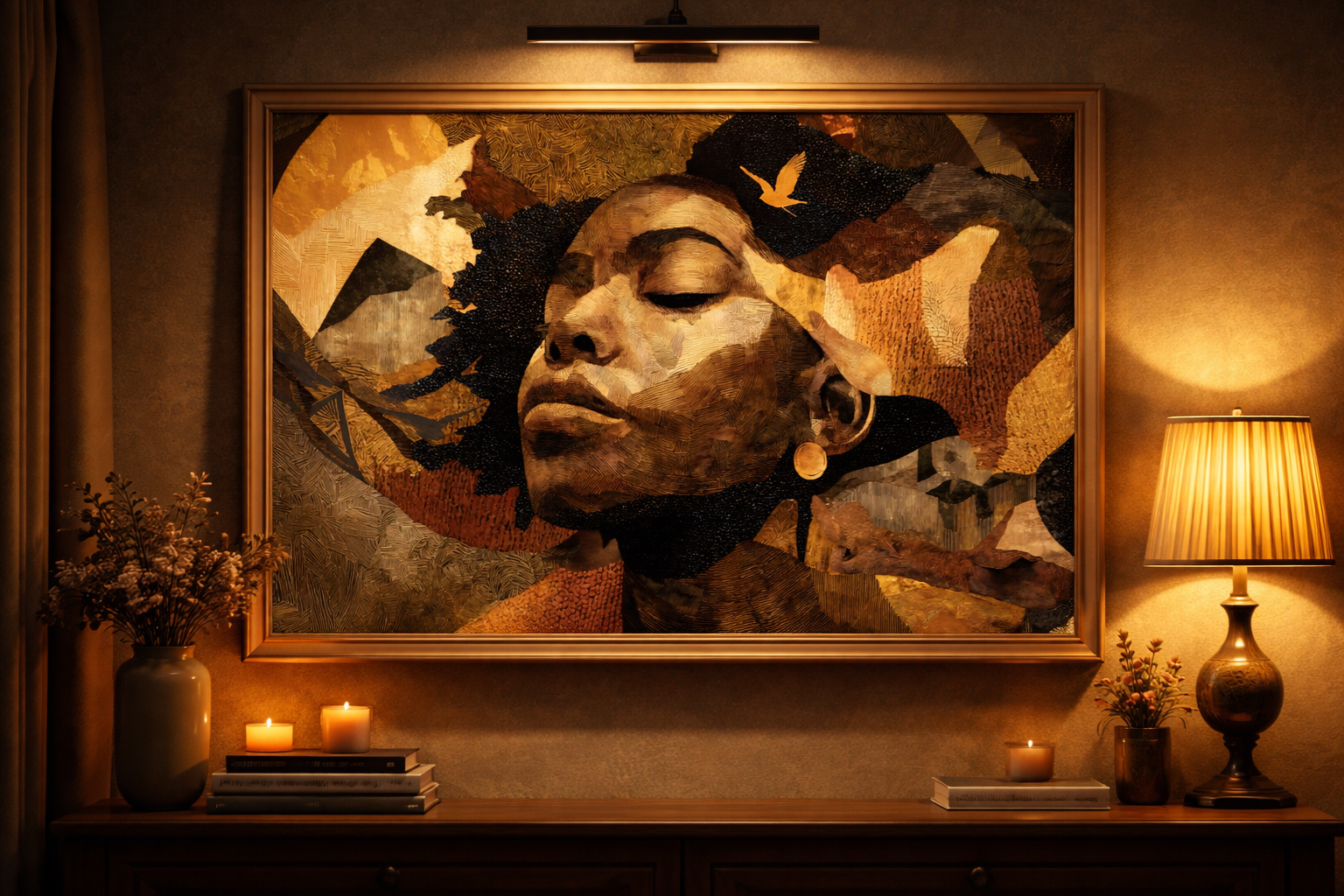 Tableau cadre en bois BOHEMIA