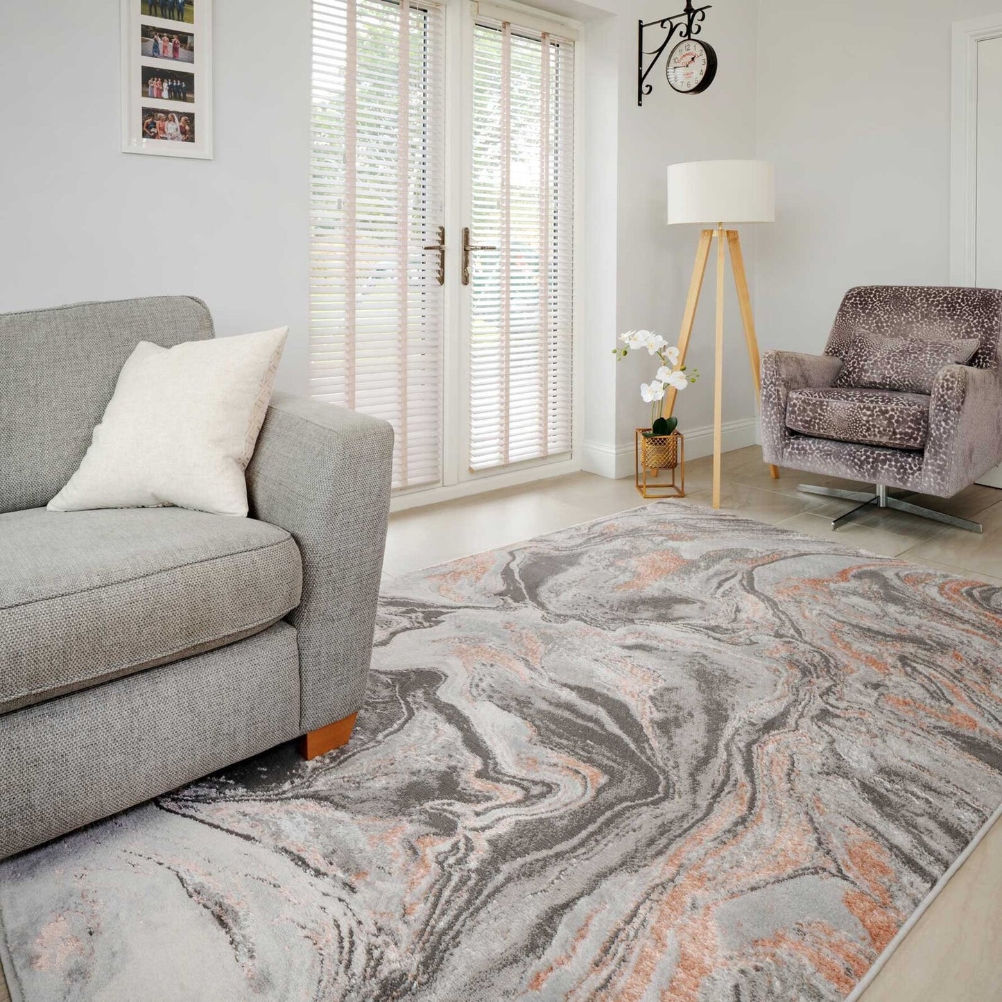 Tapis de salon moderne tissé plat SIRE