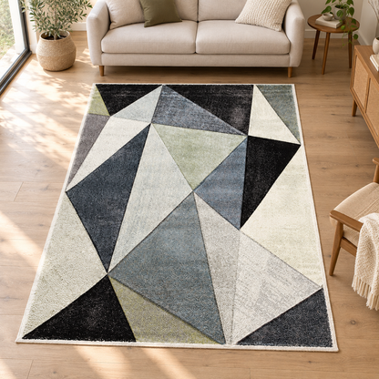 Tapis de salon moderne STRAY dans une ambiance aménagée