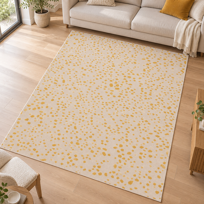 Tapis tissé plat moderne BUGGY en ambiance dans un salon