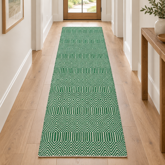 Tapis de couloir moderne laine et coton SILWAN en ambiance