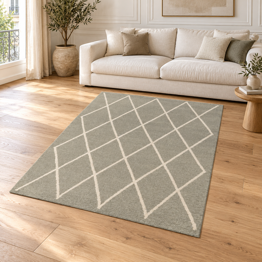 Tapis pure laine style berbère DIAMOND en situation