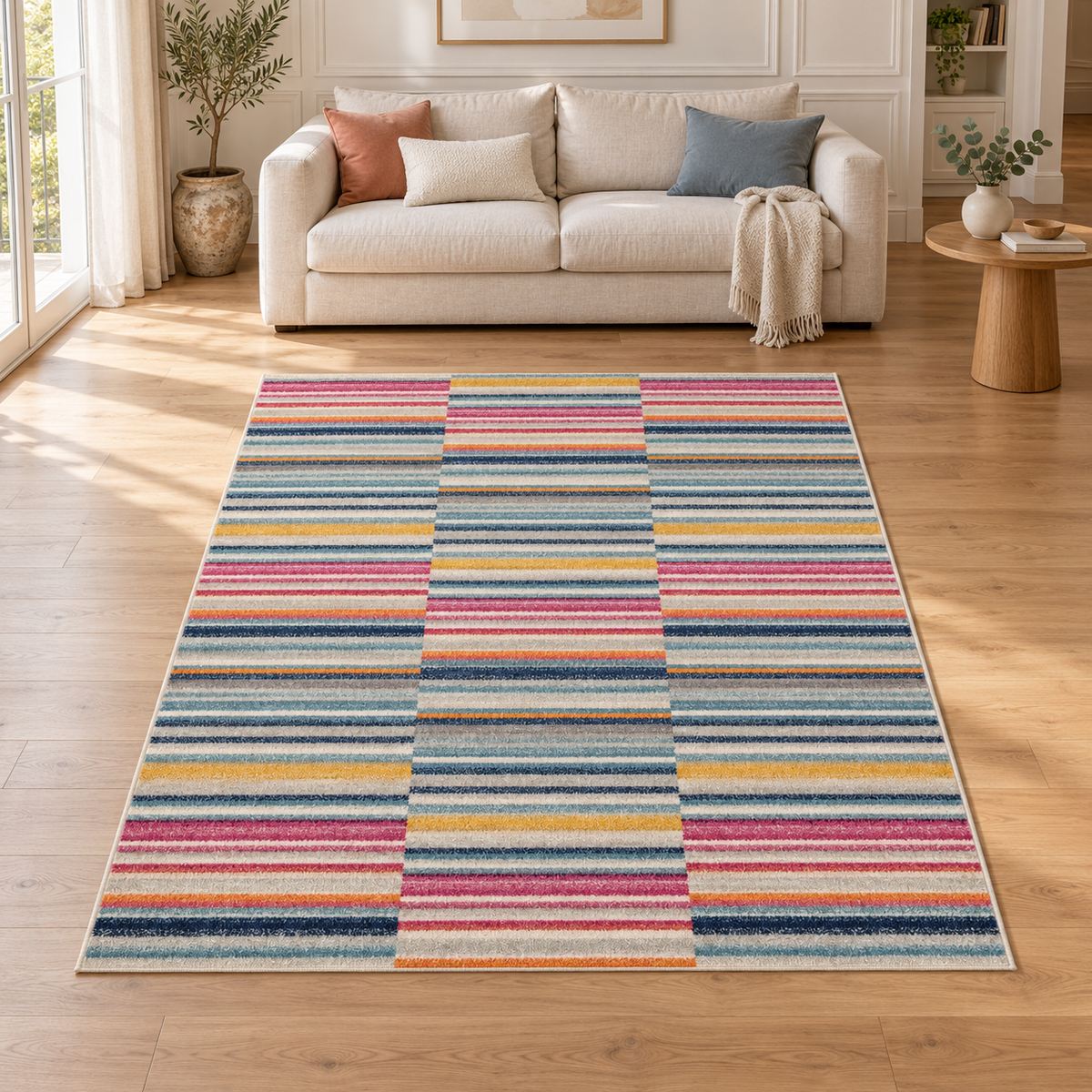 Tapis tissé plat moderne INSPIRE en situation