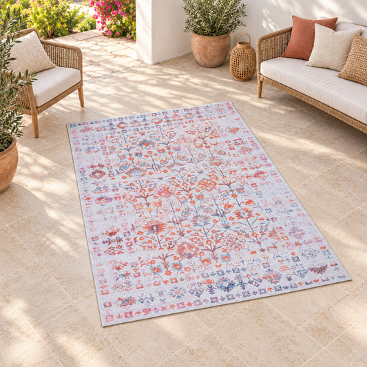 Tapis intérieur extérieur mosaique CAMILA — tapis entier en situation