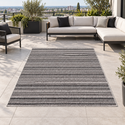 Tapis intérieur extérieur moderne LINY — tapis entier en situation