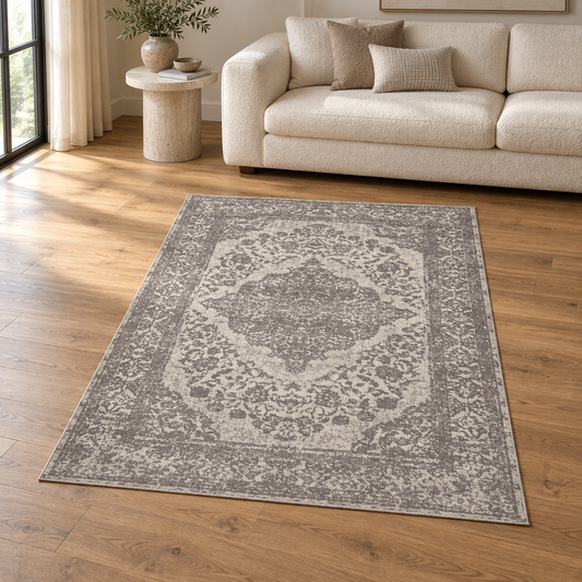 Tapis ARGELLA entièrement visible en situation — ambiance Novatrend