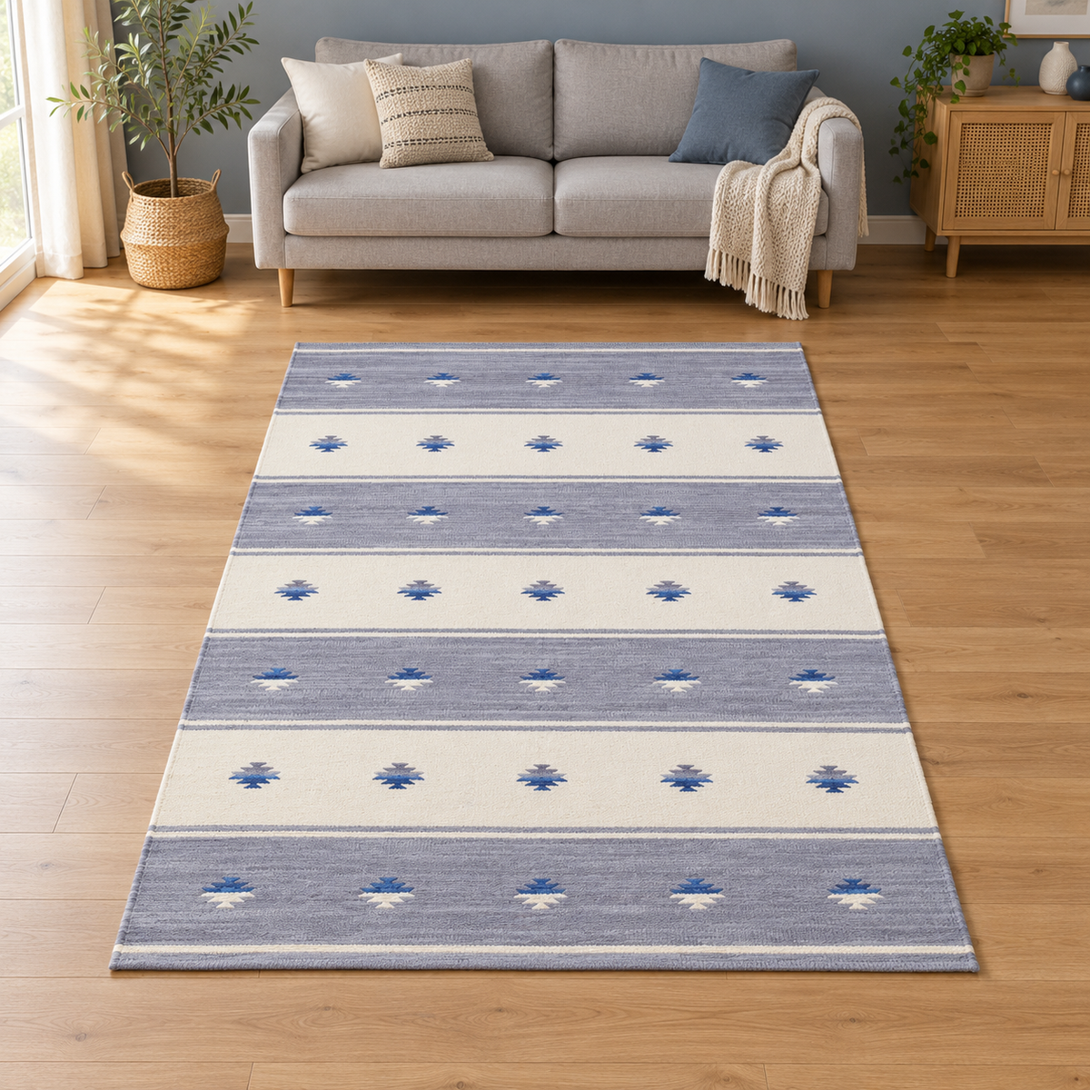 Tapis DECKO entièrement visible en situation — ambiance Novatrend