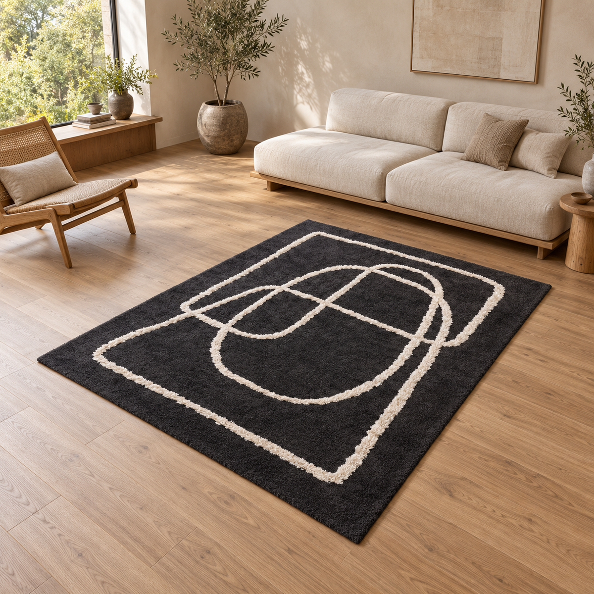 Tapis ETERNITY entièrement visible en situation — ambiance Novatrend