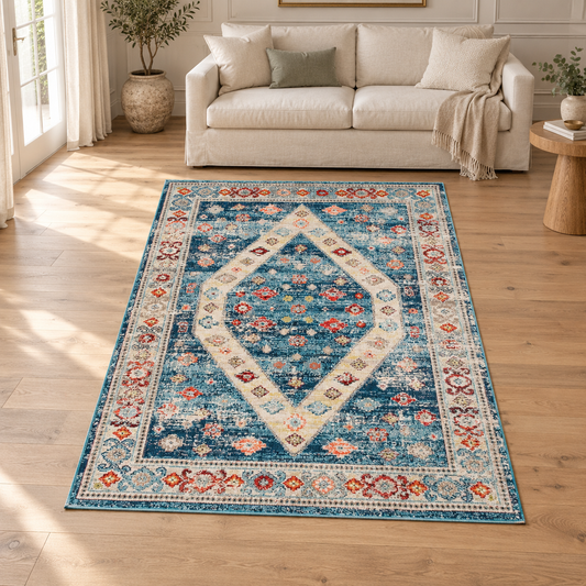 Tapis FANTA entièrement visible en situation — ambiance Novatrend