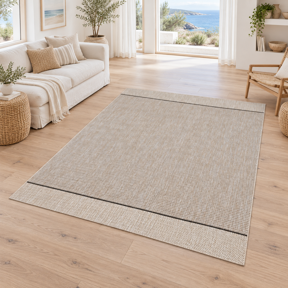 Tapis IRIA entièrement visible en situation — ambiance Novatrend