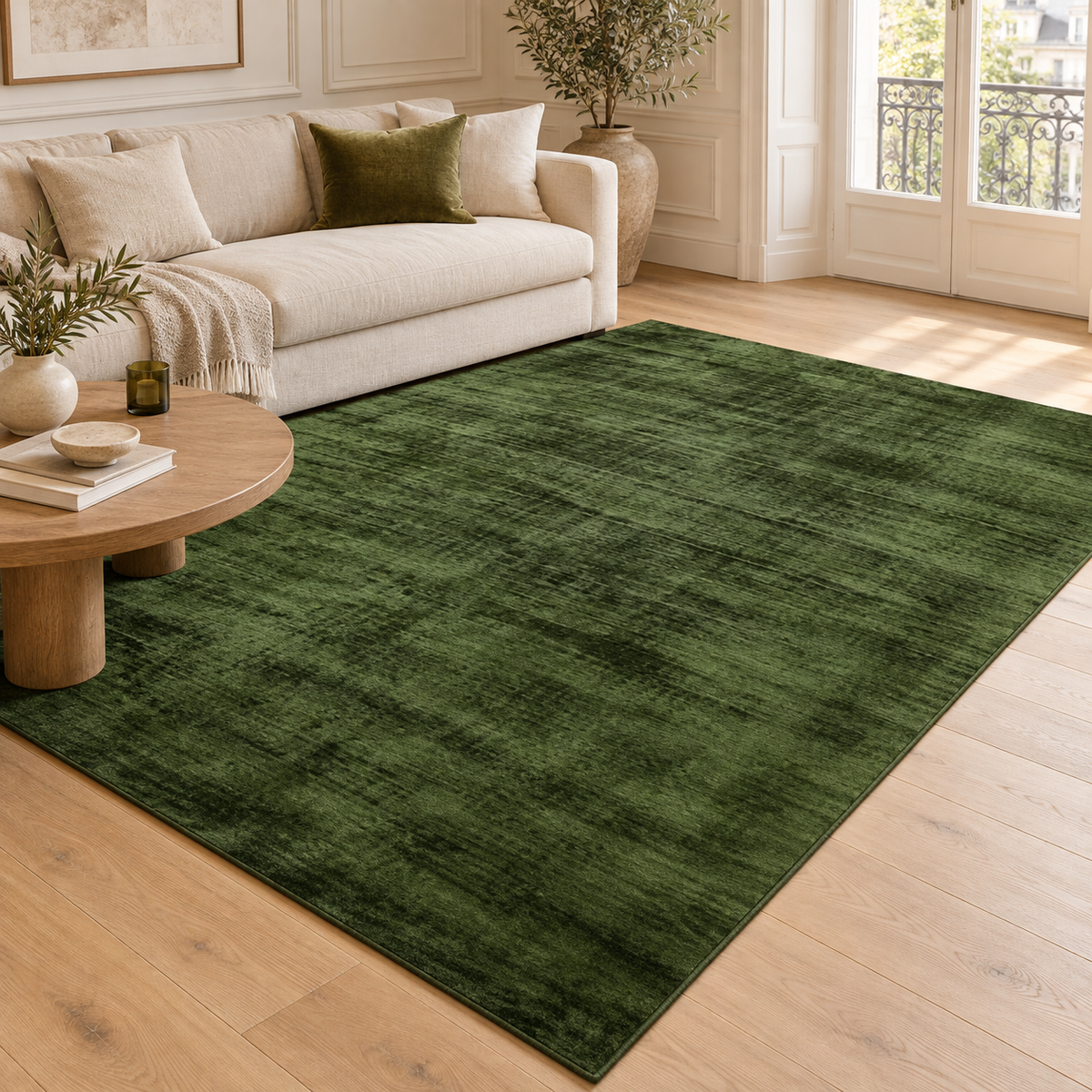 Tapis LAME Vert dans un salon élégant