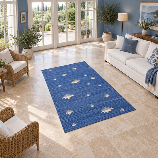Tapis LANAI entièrement visible en situation — ambiance Novatrend