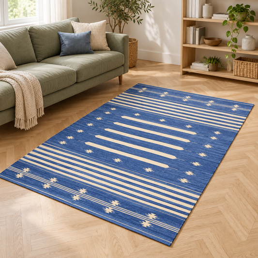 Tapis PATIO entièrement visible en situation — ambiance Novatrend