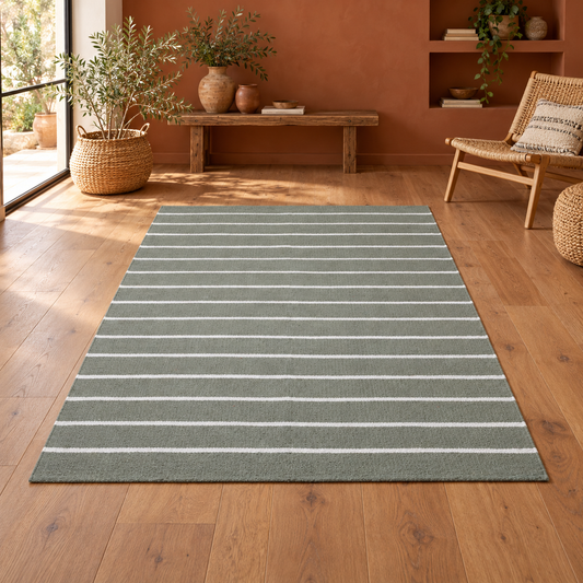 Tapis PIRLO entièrement visible en situation — ambiance Novatrend